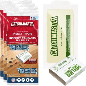 imageCatchmaster Glue Trap Variety Pack  2 Mouse Trays 2 Rat Trays 4 Insect Glue Traps Pet Safe Mouse Traps Indoor for Home Pest Protection Kit for Basement ampamp Garage Rodent ampamp Insect Pest Control12Pack
