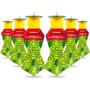 imageCatchmaster Japanese Beetle Traps Outdoor 3PK Flying Insect Trap Bag with Dual Pheromone Food Lure Hanging Bug Catcher for Backyard ampamp Garden Pest Control for Plants Trees Vegetables ampamp Flowers6Pack with Lids