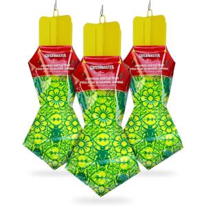 imageCatchmaster Japanese Beetle Traps Outdoor 3PK Flying Insect Trap Bag with Dual Pheromone Food Lure Hanging Bug Catcher for Backyard ampamp Garden Pest Control for Plants Trees Vegetables ampamp Flowers3Pack Without Lids