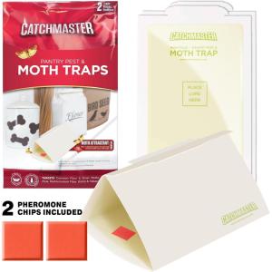 imageCatchmaster Pantry Pest ampamp Moth Traps 6Pk Bug Killer for Kitchen Storage ampamp Pantry Cabinet Sticky Moth Traps for House Protect Pet Food Kitchen Cabinets Storage Pet Safe Glue TrapWhite