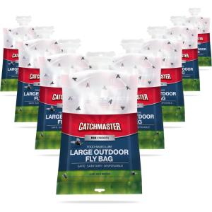 imageCatchmaster Pro Series Disposable Fly Bag 4Pack Hanging Fly Trap Outdoor Home Bug Catcher and Flying Insect Trap with Premium Bait Pet Safe Pest Control XL Bag for Backyard Pool Patio ampamp Camping8 Bags