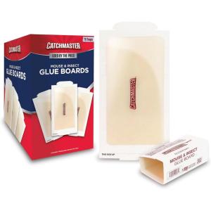 imageCatchmaster Pro Strength Mouse and Insect Glue Boards 75Pack Mouse Traps Indoor for Home Sticky Pest Control Adhesive for Catching Bugs Small Mice ampamp Rodents Non Toxic Bulk Glue Traps