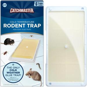 imageCatchmaster Rat Snake and Mouse Traps 12Pk Large Bulk Glue Rat Traps for Home Adhesive Plastic Tray for Inside House Snake Mice ampamp Spider Catcher Pet Safe Pest Control6 Pack