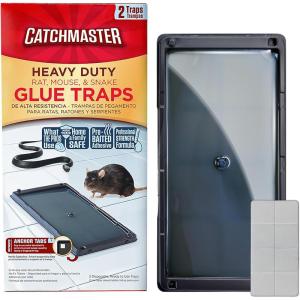 imageCatchmaster Rat Snake and Mouse Traps 12Pk Large Bulk Glue Rat Traps for Home Adhesive Plastic Tray for Inside House Snake Mice ampamp Spider Catcher Pet Safe Pest Control2 Pack