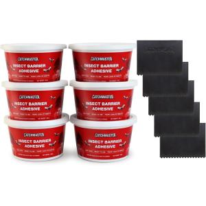imageCatchmaster Tree Banding Insect Barrier 6Pk 15oz Pails Lanternfly ampamp Ant Traps Outdoor Adhesive Crawling Insect Trap Glue Traps to Protect Trees Fruit ampamp Plants6 15 oz Pails  6 Spreaders