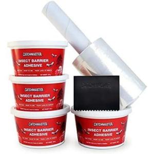 imageCatchmaster Tree Banding Insect Barrier 6Pk 15oz Pails Lanternfly ampamp Ant Traps Outdoor Adhesive Crawling Insect Trap Glue Traps to Protect Trees Fruit ampamp Plants4 15 oz Pails  Extended Kit