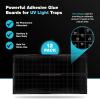 imageCatchmaster Vector Plasma One Trap ampamp Replacement Boards Set Compact UV Light Fly Traps for Home Gnat Traps for House Indoor Shatterproof Bulbs UV Lamp Insect Killer 12Pk White Replacement Boards