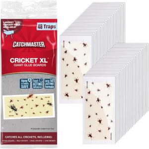 imageCatchmaster Cricket XL Giant Glue Boards 6Pk Adhesive Bug Catcher Cricket Traps Indoor Sticky Trap for Inside Your Home Bulk Insect Killer Insect Traps for House ampamp Garage Pet Safe Pest Control48Traps