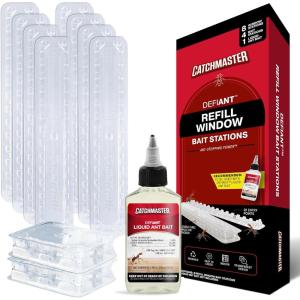 imageCatchmaster DEFIANT Liquid Ant Bait  4 Classic Ant Stations  8 Window Sill Stations Bundle MultiSurface Pest Control Traps for Home ampamp Outdoor Reduce ampamp Remove Colonies