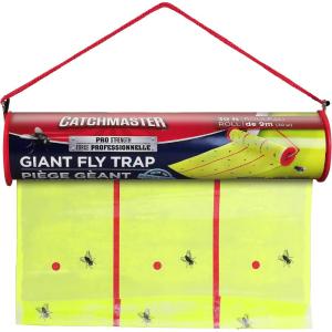 imageCatchmaster Giant Fly Glue Trap 1Pack 30 Feet Each Adhesive Fly Traps Outdoor Sticky Bug Catcher Bulk Flying Insect Paper Roll Pet Safe Pest Control for Garage Barn Greenhouse ampamp Garbage Room1 Pack