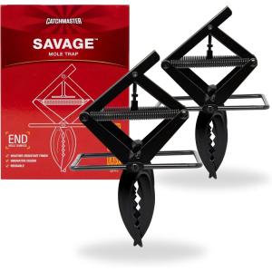 imageCatchmaster Savage Professional Strength Mole Trap 2Pack Plunger Style Mole Killer Heavy Duty Solid Metal Outdoor Rodent Trap for Garden Easy Step to Set Pest Trapper for Home ampamp Yard