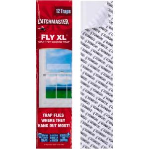 imageCatchmaster Window Fly Traps 12Pack Fruit Fly Traps for Indoors Disposable Bulk Bug Catcher Waterproof Insect Glue Trap Adhesive Strips Pet Safe Pest Control for Home Kitchen ampamp Garage12 XL Traps
