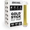 imageCatchmaster Fly Trap Bundle Gold Stick 4Pack ampamp Fly Bag 4Pack Fruit Fly Traps for Indoors ampamp Outdoors for Garage Backyard Pool Patio ampamp Camping
