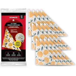 imageCatchmaster Fly Traps for Window Corners Decorative 12Pack Gnat and Fruit Fly Strips Disposable Discreet Bug Catcher Insect Sticky Glue Traps Adhesive Pest Control for Home amp Kitchen